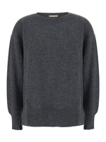 Grey Knitted Round Neck Sweater 1