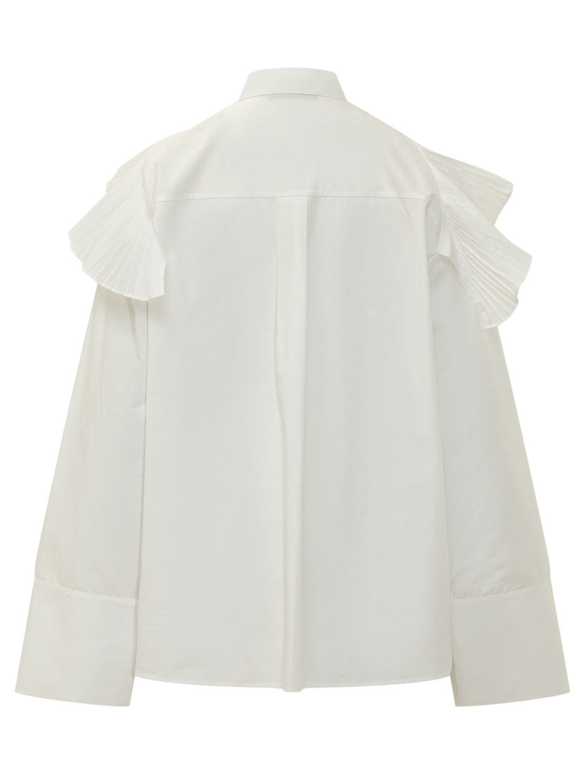 White Regular Pleated Shirt 2