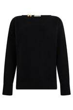 Black Boat Neck Sweater 1