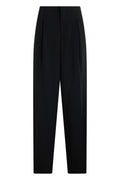 Black Straight Pleated Pant 1