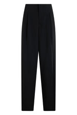 Black Straight Pleated Pant 1