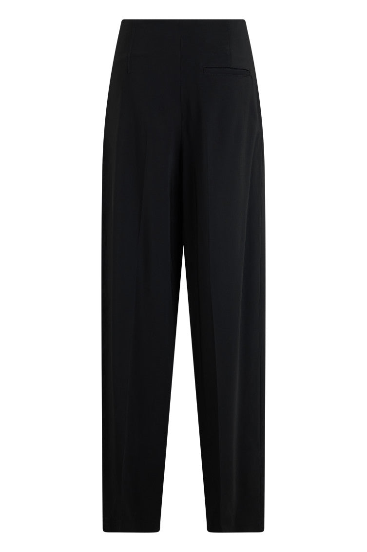 Black Straight Pleated Pant 2