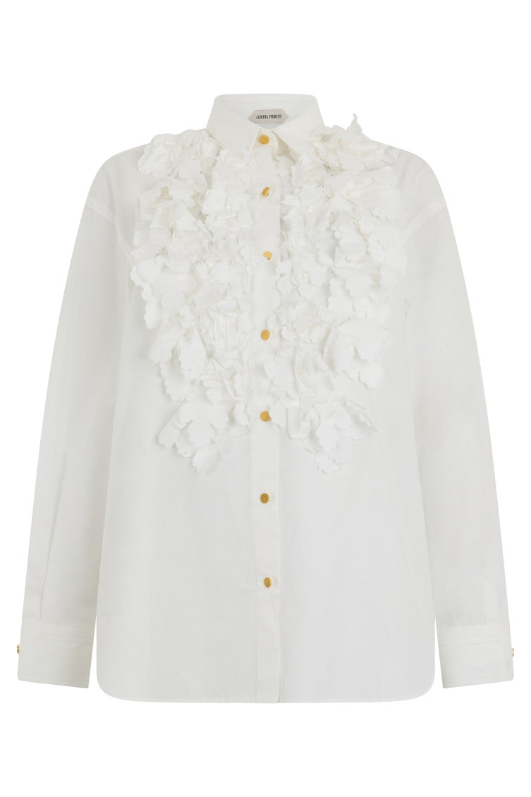 White Regular Textured Shirt 1