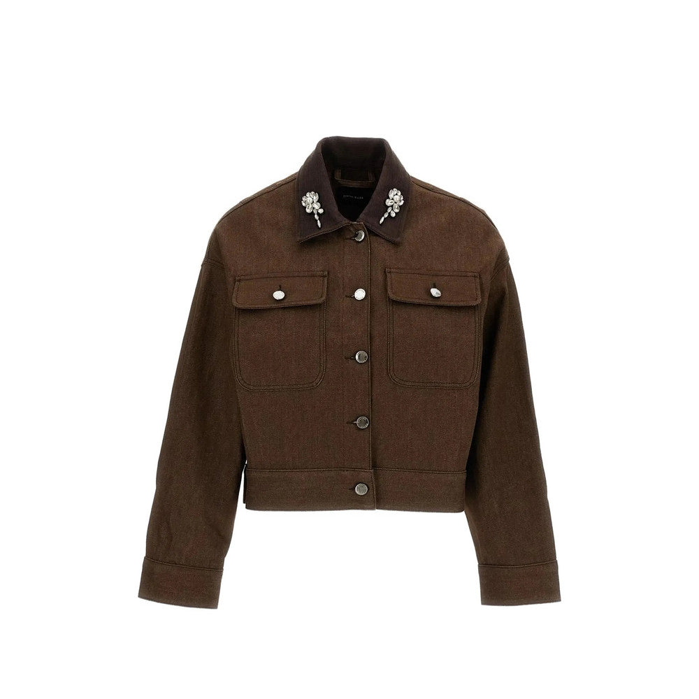 Brown Shirt Collar Jacket 1