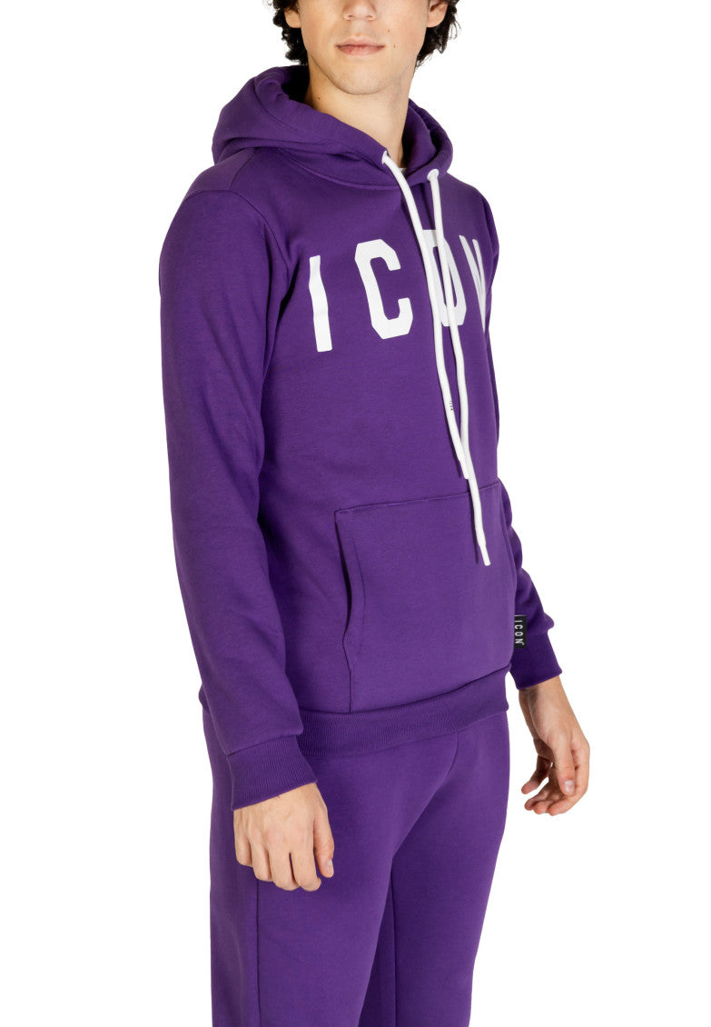 Purple Logo Print Hoodie 3