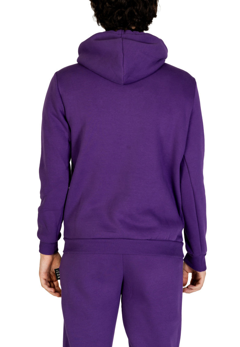 Purple Logo Print Hoodie 4