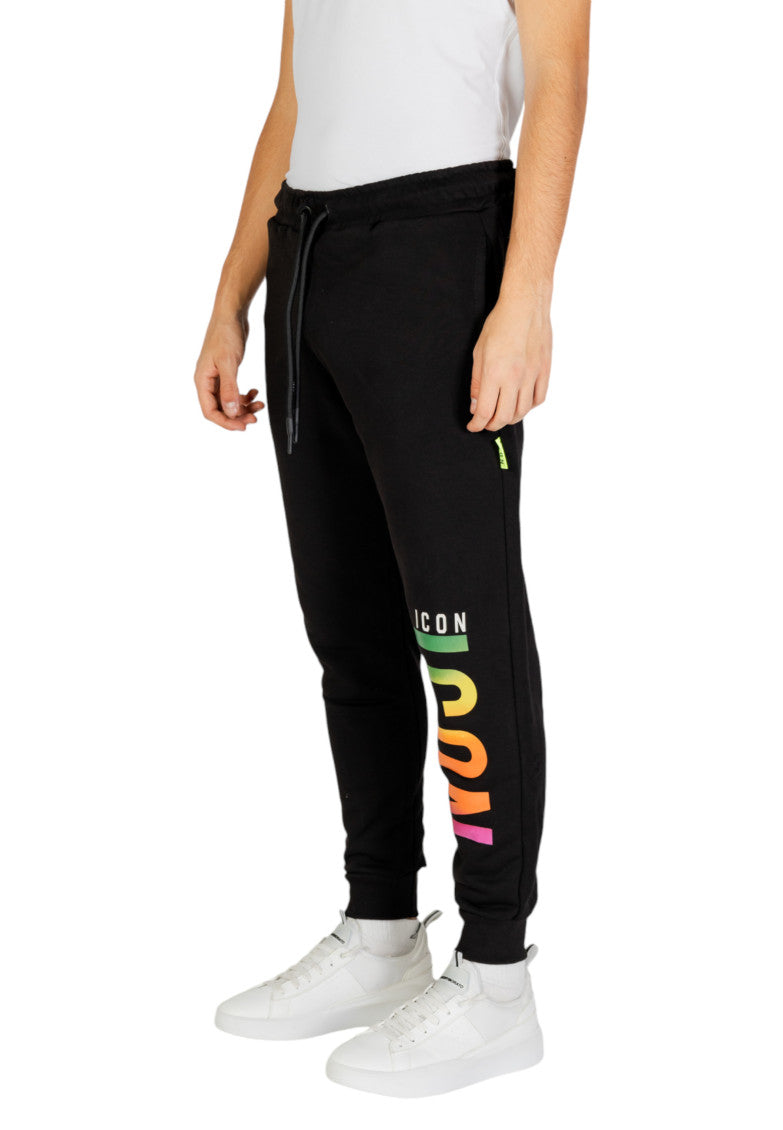 Black Graphic Logo Joggers 2