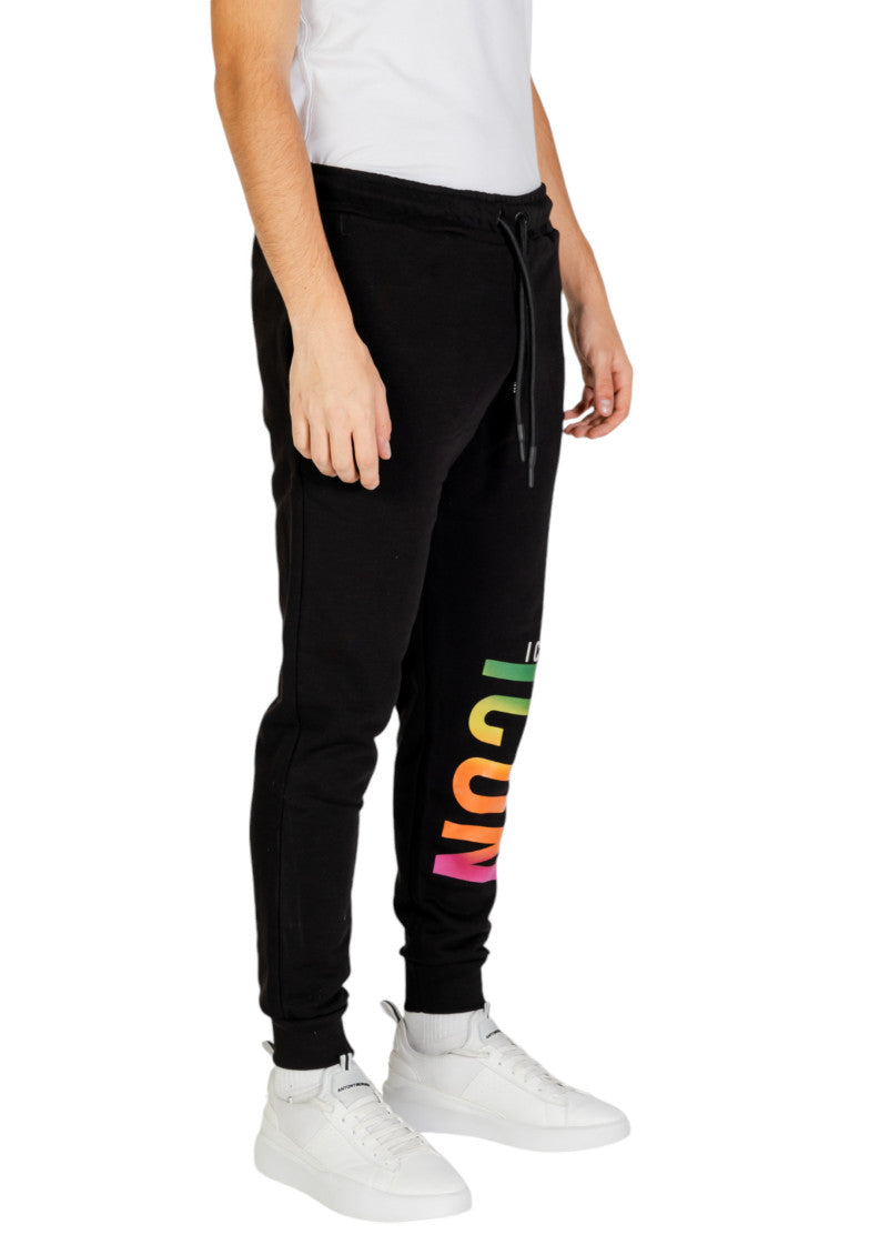 Black Graphic Logo Joggers 3