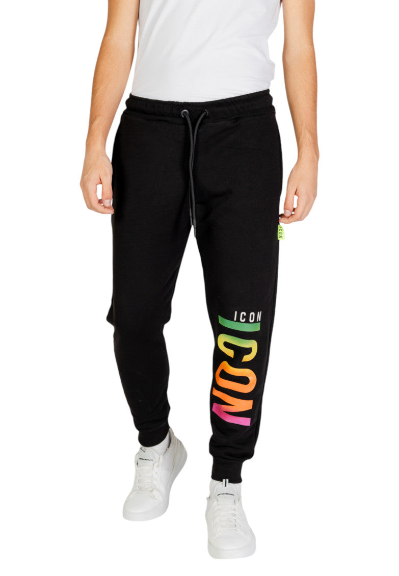 Black Graphic Logo Joggers 4