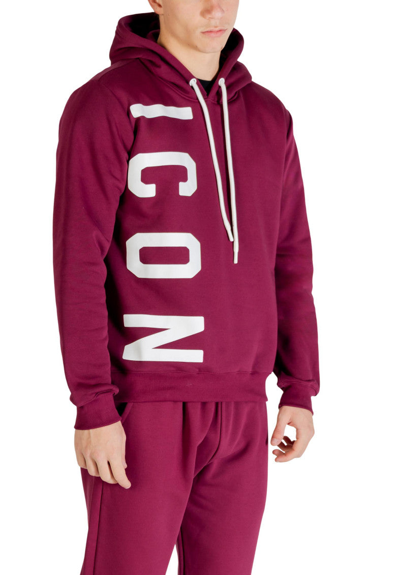 Maroon Logo Print Hoodie 3