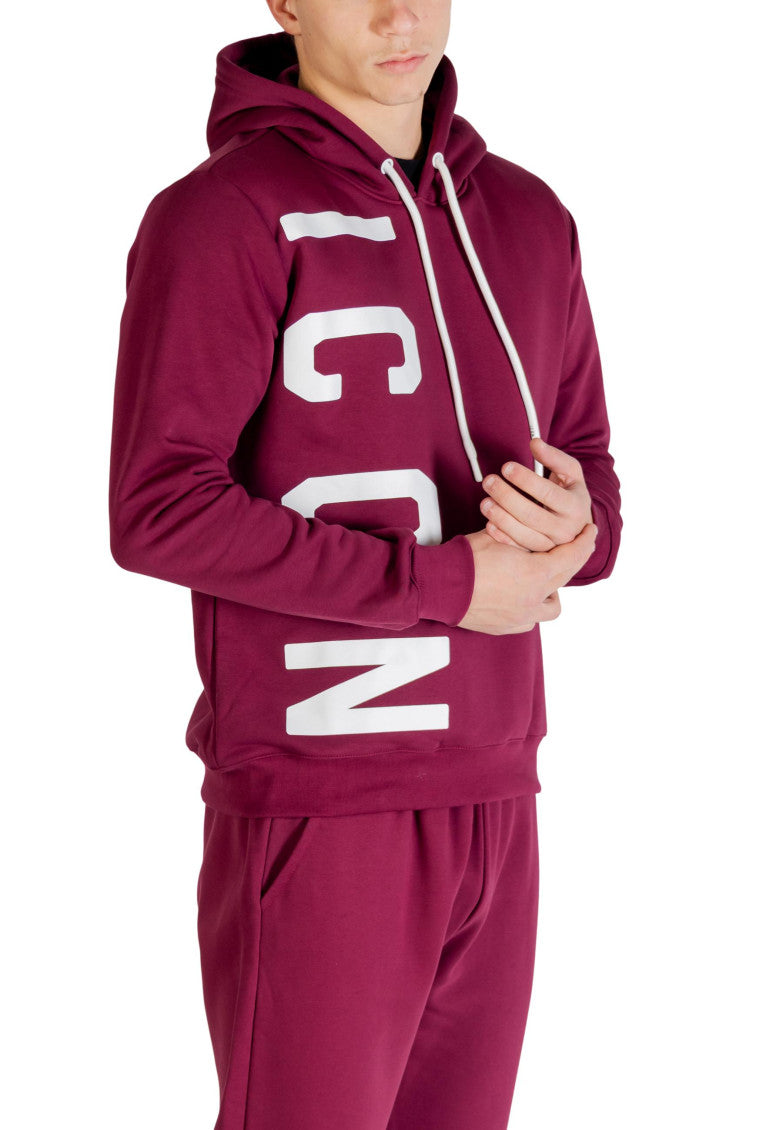 Maroon Logo Print Hoodie 4