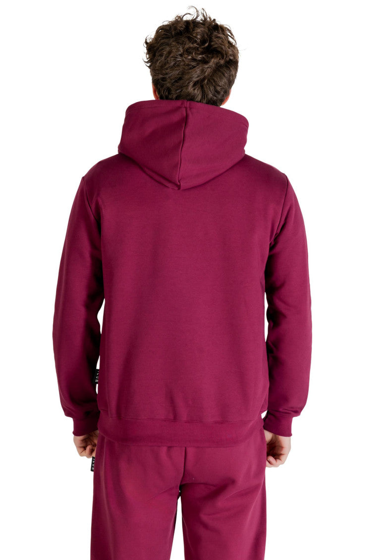 Maroon Logo Print Hoodie 5