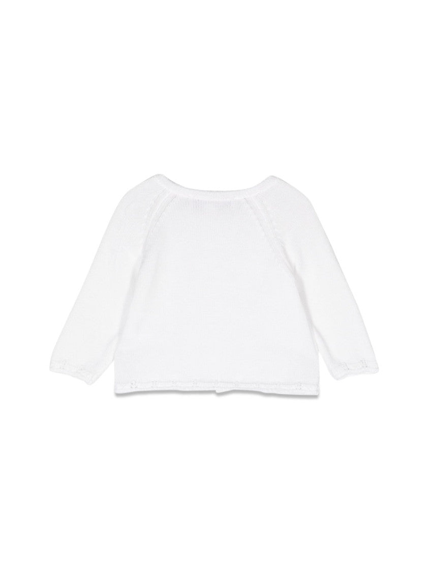 Baby Girl White Knitted Cardigan 2