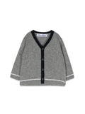 Boys Grey Textured Cardigan 1