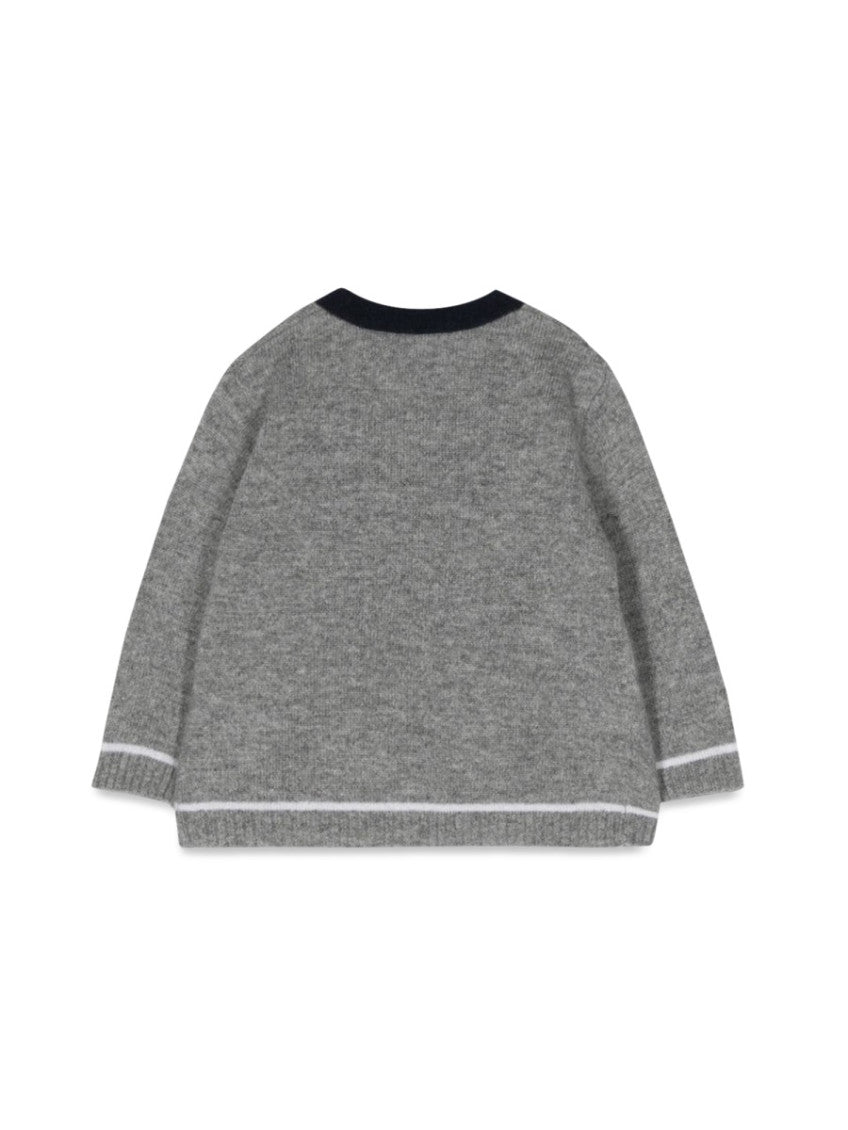 Boys Grey Textured Cardigan 2