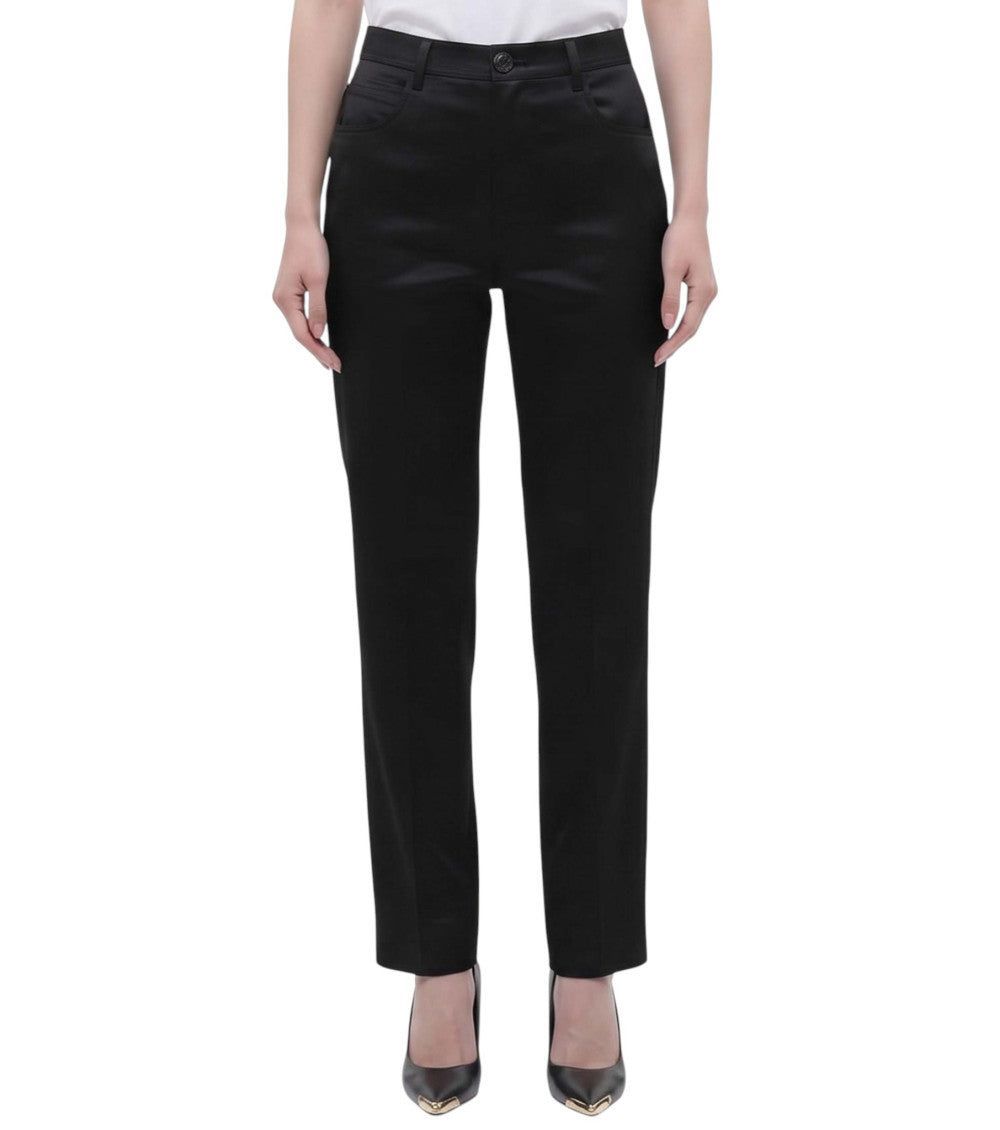Black Slim Flat Front Pant 1