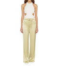 Green Loose Flat Front Pants 1