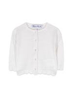 Baby Girl White Textured Cardigan 1