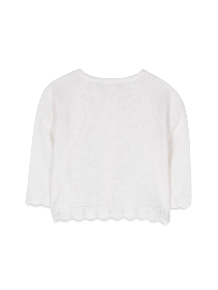 Baby Girl White Textured Cardigan 2