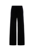Black Flared Flat Front Pant 1