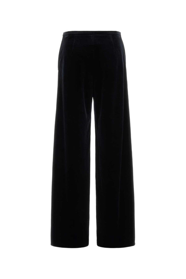 Black Flared Flat Front Pant 2