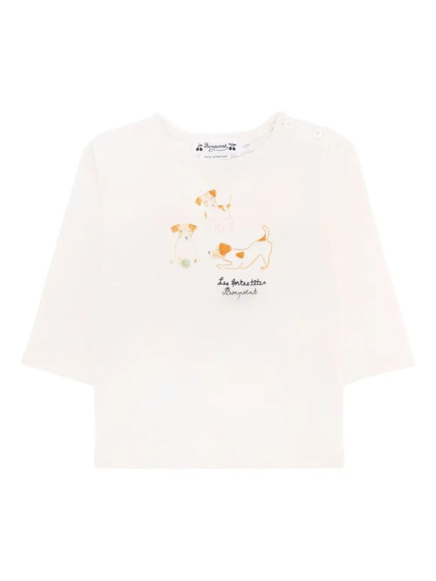 Baby Boy White Graphic T-Shirt 1