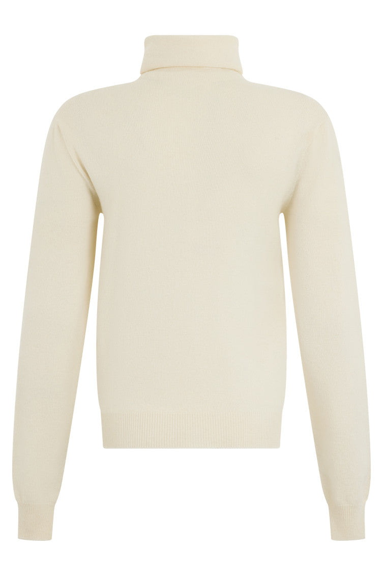 Off White Knitted Turtle Neck Sweater 2