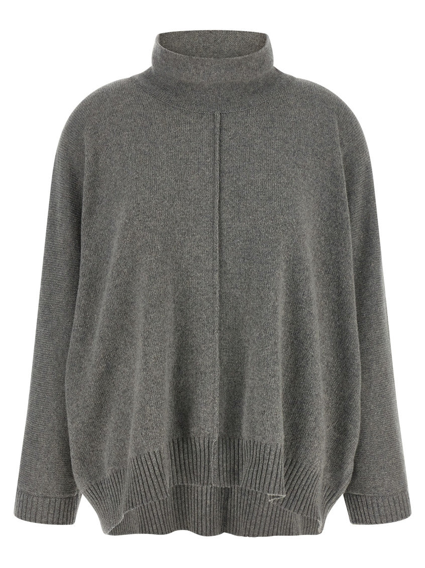 Grey Knitted Turtle Neck Sweater 1