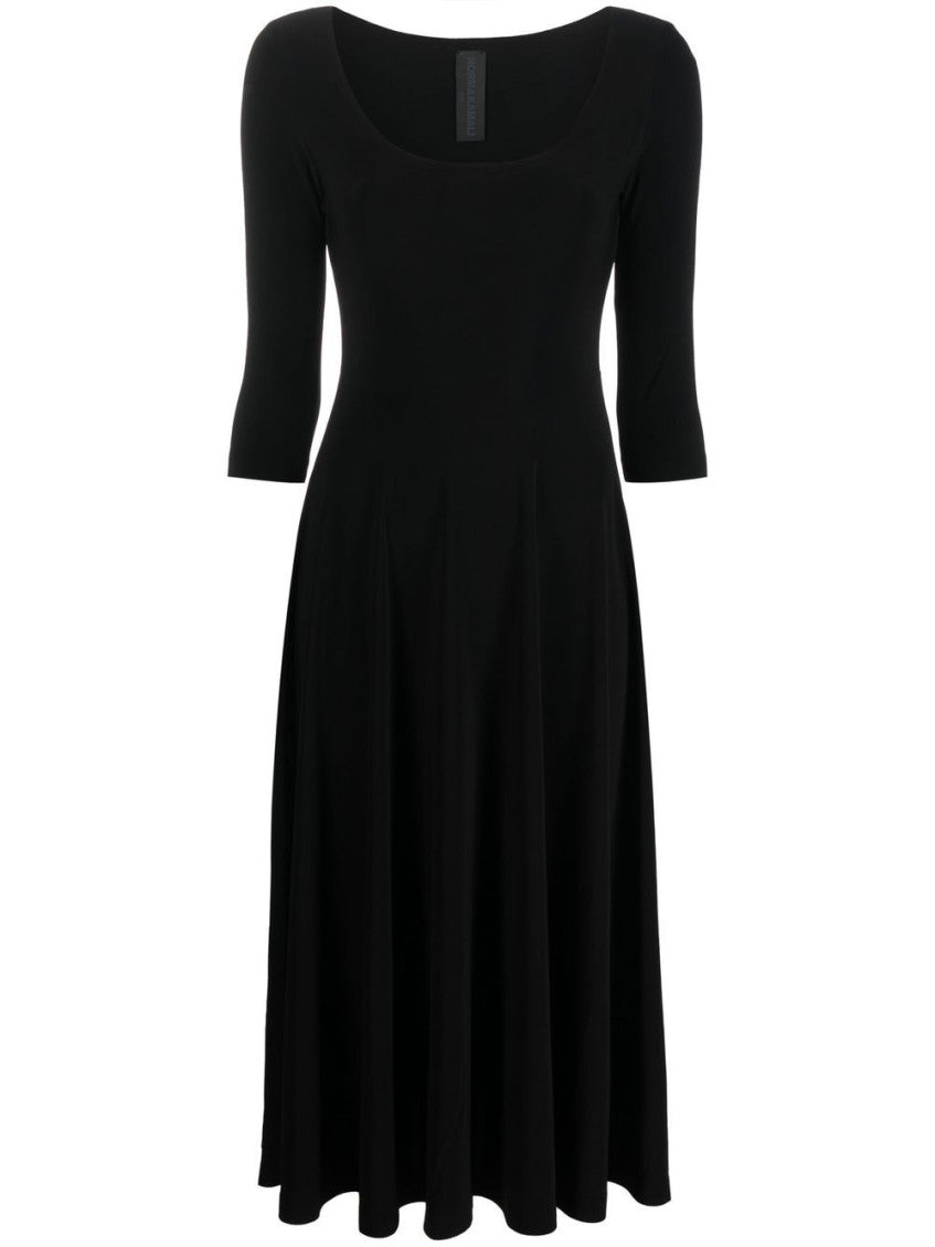Black Scoop neck dress 1