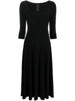 Black Scoop neck dress 1
