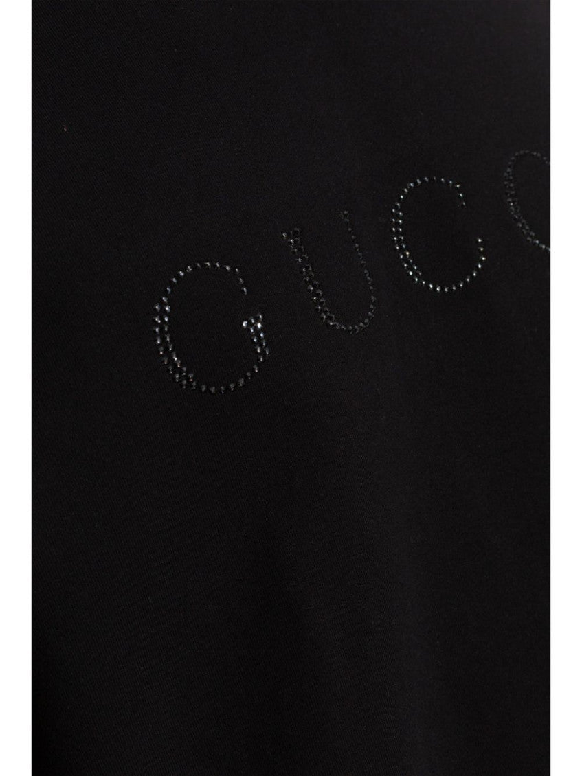 Black Rhinestone Logo Hoodie 2