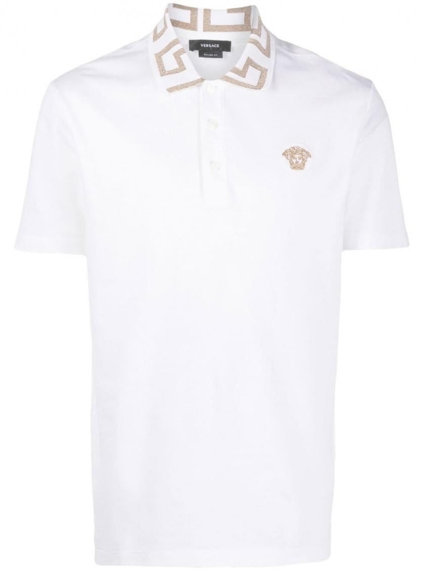 White Greca Organic Cotton Polo Shirt 2