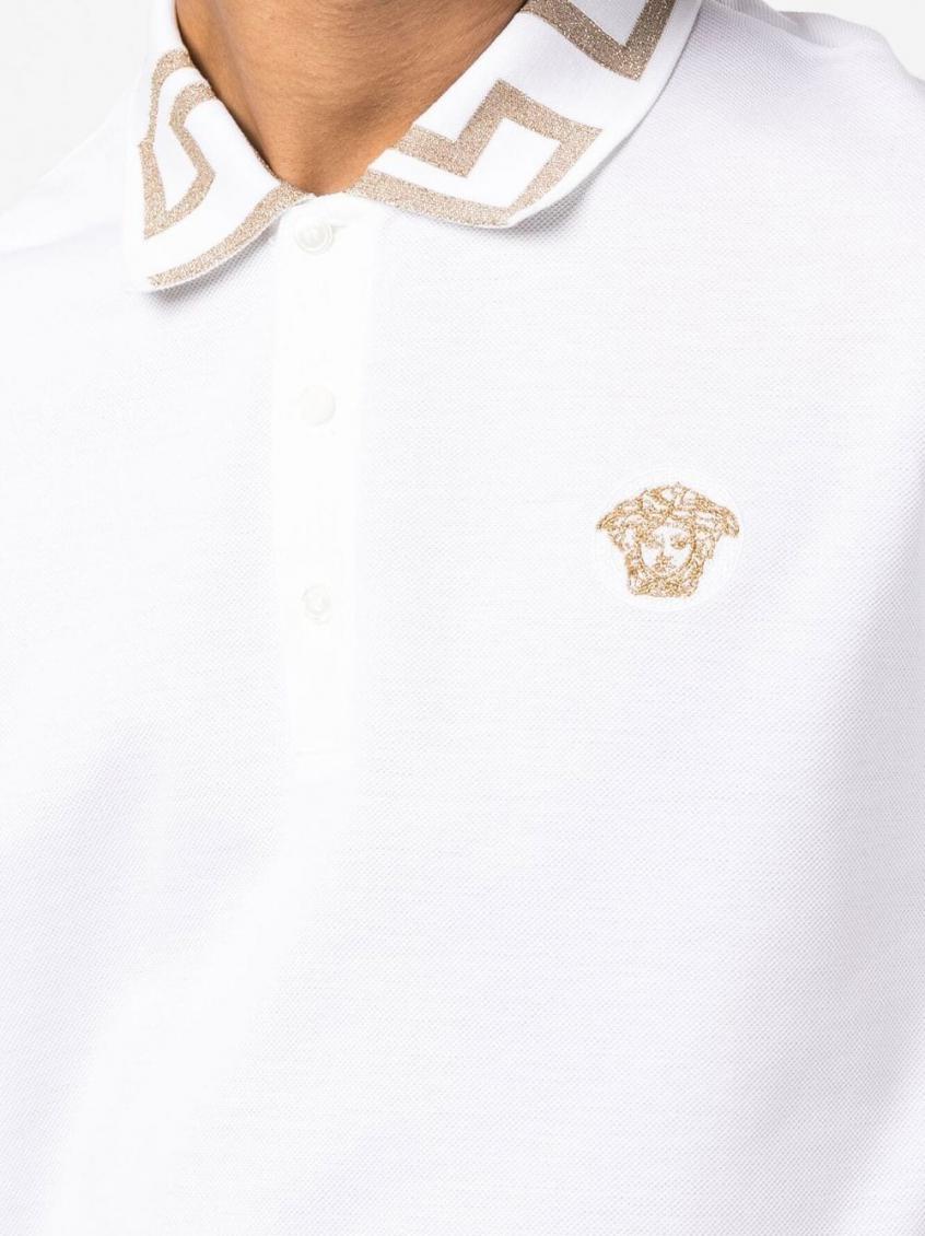 White Greca Organic Cotton Polo Shirt 5