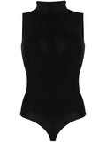 Black High Neck Viscose Bodysuit 1