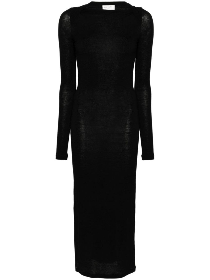 Black Long Pencil Dress 1