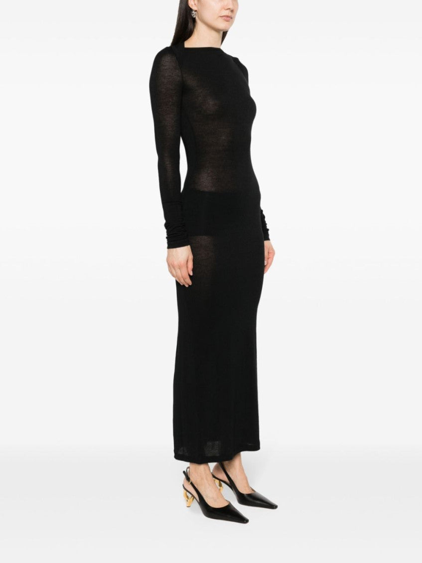 Black Long Pencil Dress 3