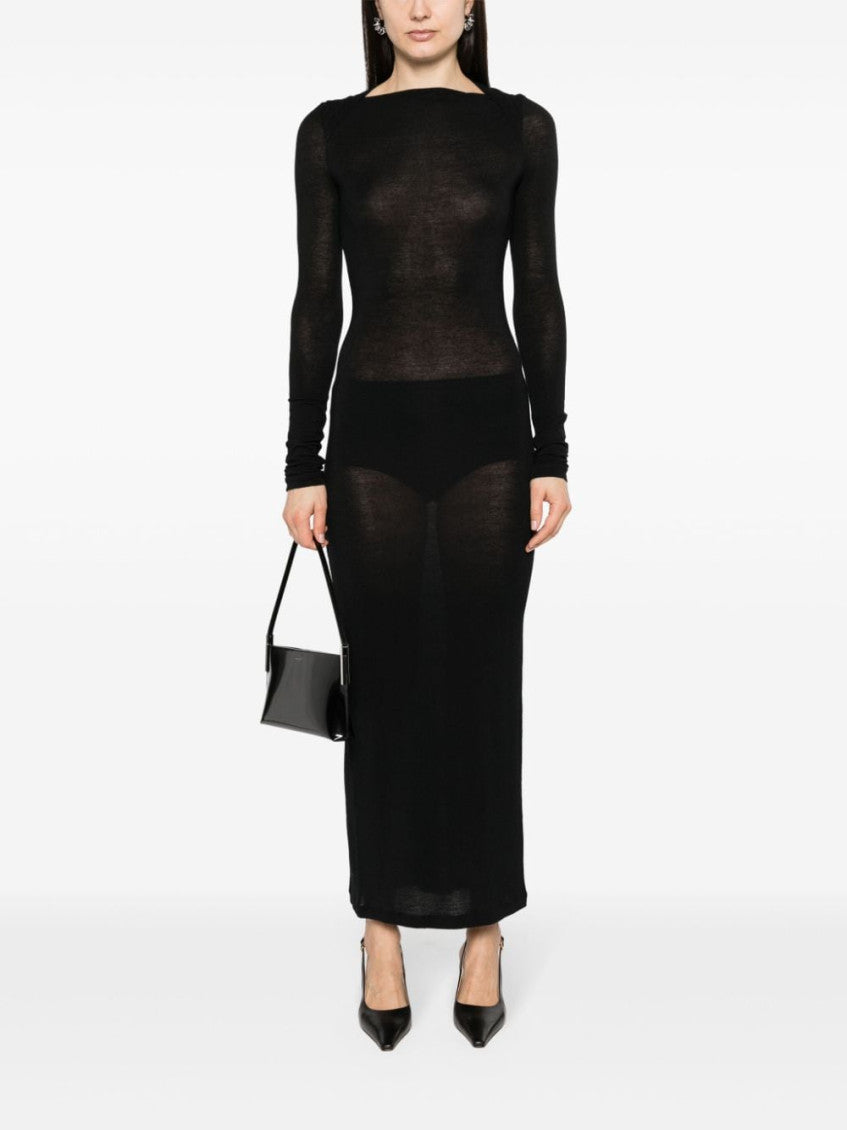 Black Long Pencil Dress 4