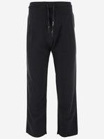 Black Logo Patch Trousers 1