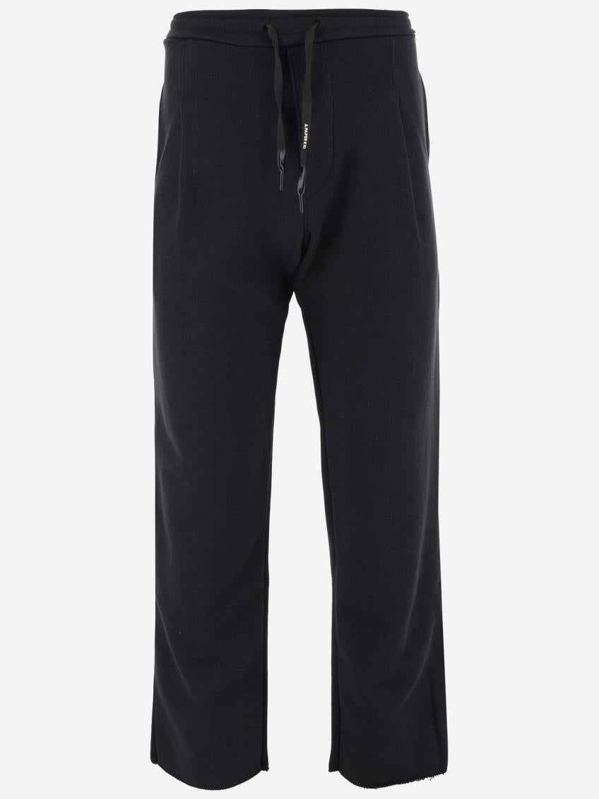 Black Logo Patch Trousers 2