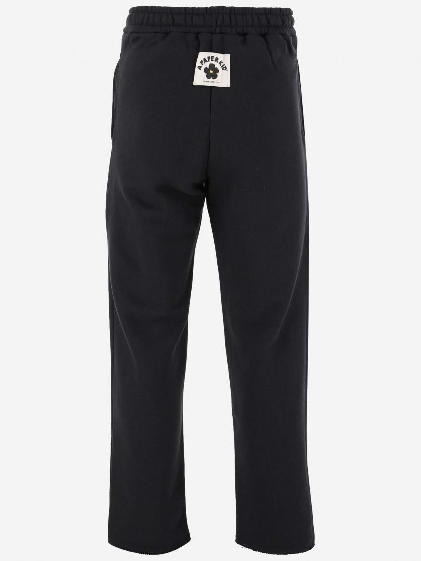 Black Logo Patch Trousers 3