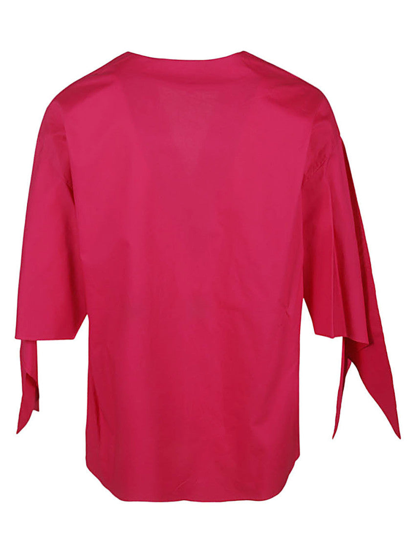 Fuchsia V-neck Top 2