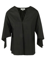 Black V-neck Top 1