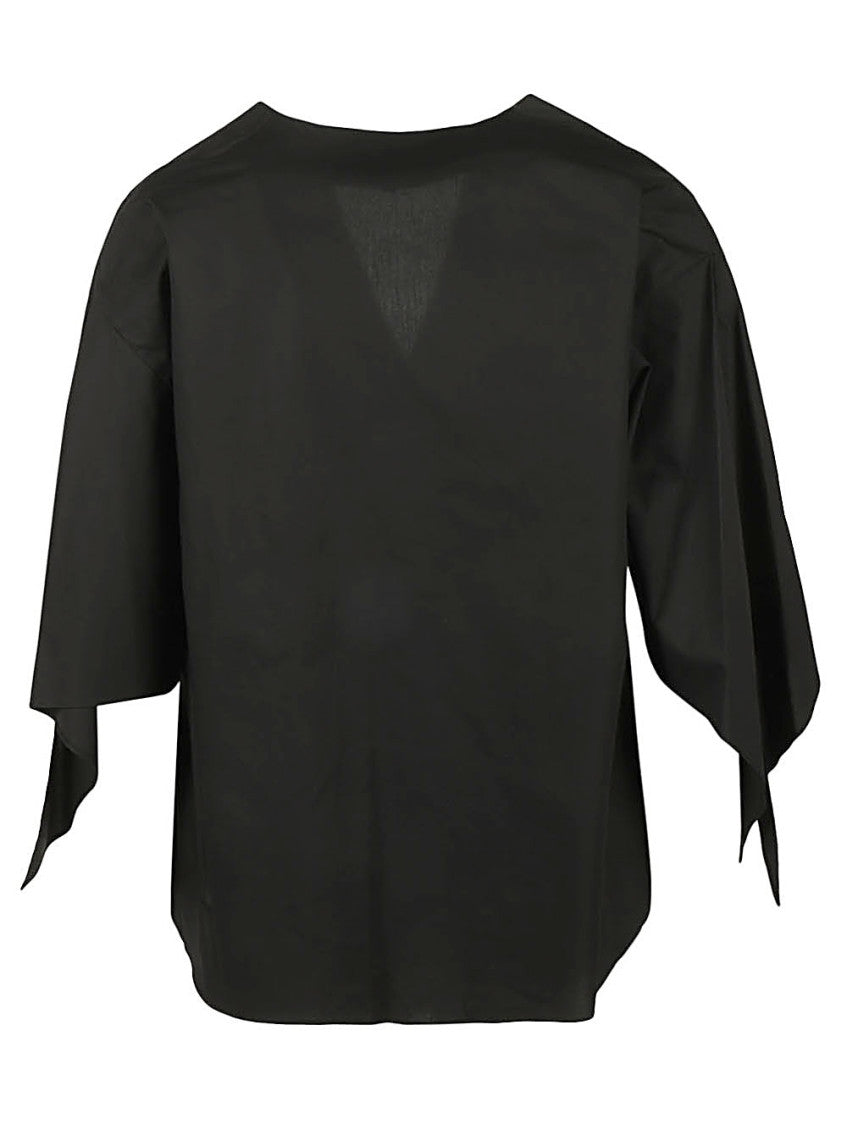 Black V-neck Top 2