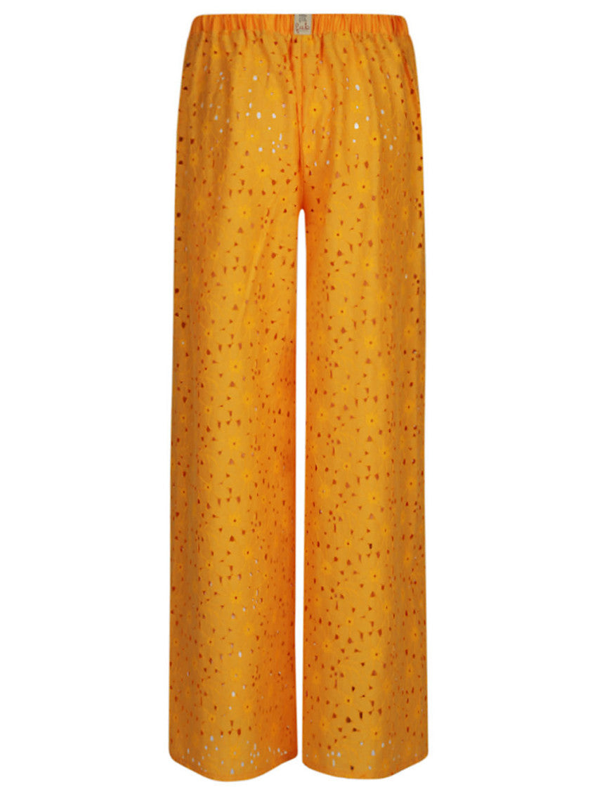 Yellow Tartana Wide Leg Trousers 2