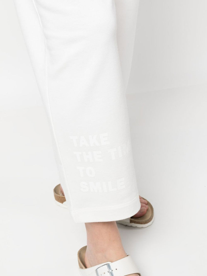 White Smiley Logo Sweatpants 3