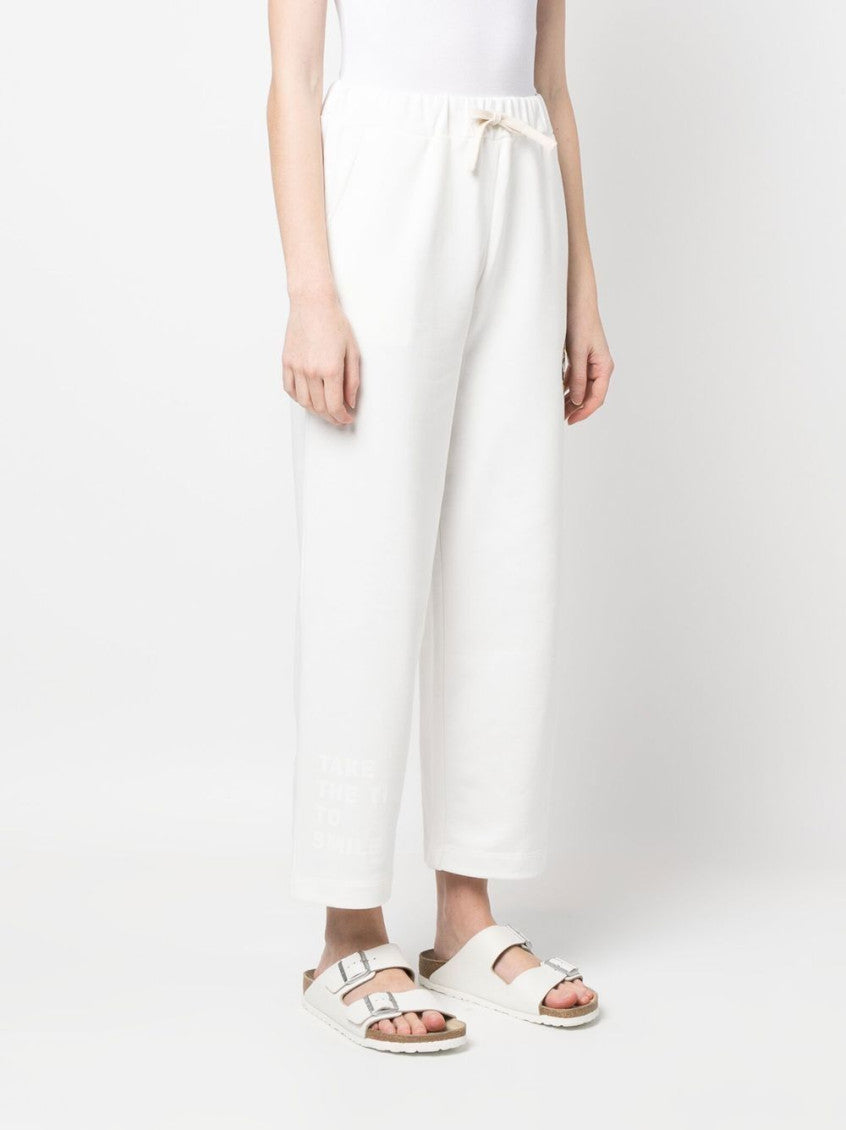 White Smiley Logo Sweatpants 5