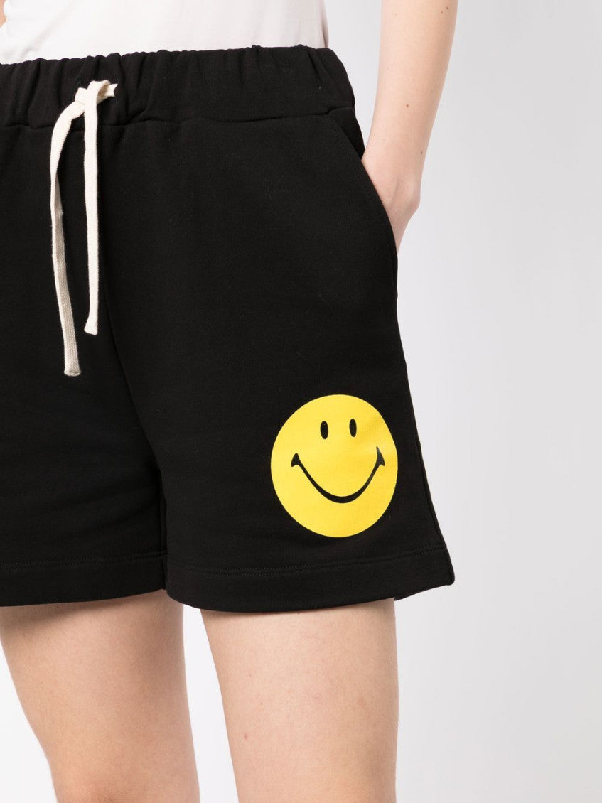 Black Smiley Logo Shorts 3
