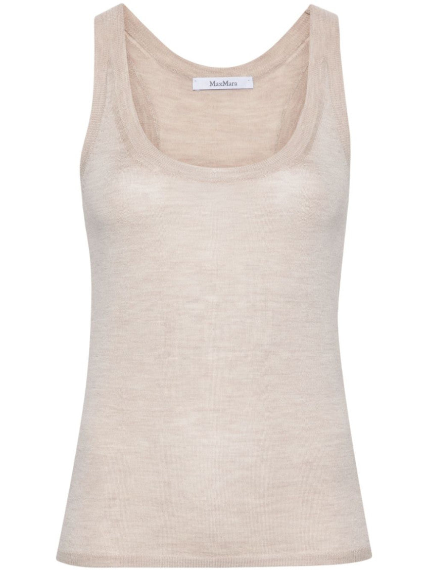 Beige Wool Tank Top 1