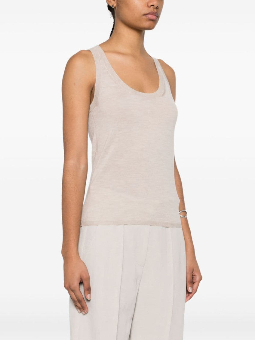 Beige Wool Tank Top 4