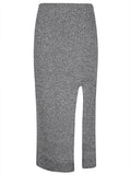 Dark Grey Viscose Midi Skirt 1